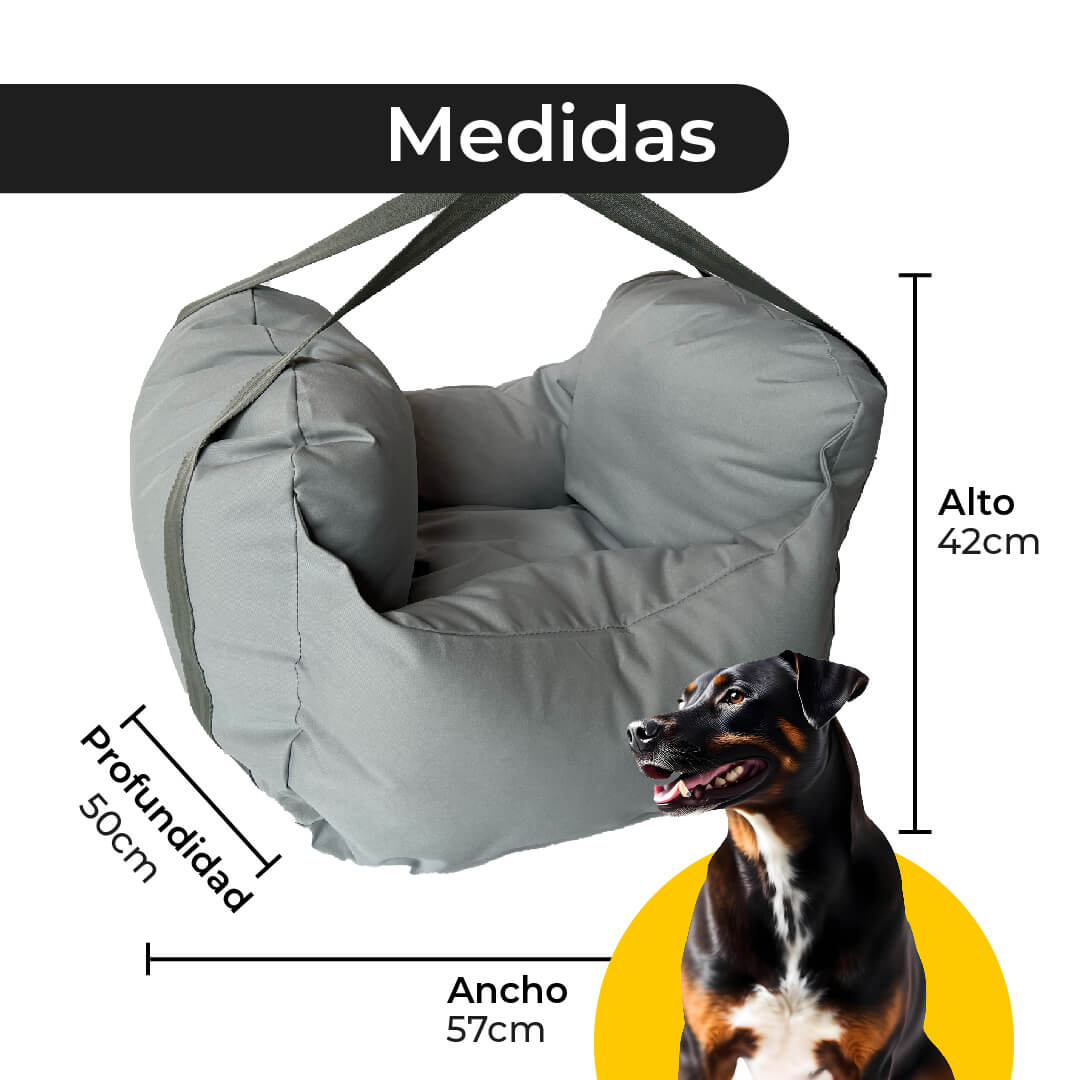 Asiento de coche para perros (Razas Pequeñas)