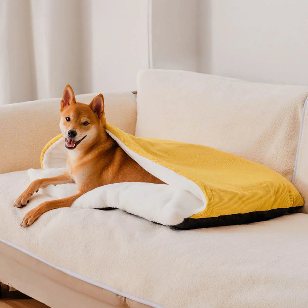 Cama tipo cueva personalizada para perros – Antiestrés y lavable