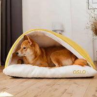 Cama tipo cueva personalizada para perros – Antiestrés y lavable